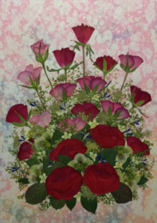 バラで作った押し花作品 Tomoの押し花日記